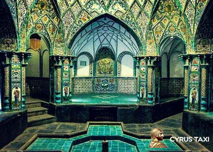 حمام چهار فصل از جاهای دیدنی اراک در بهار
